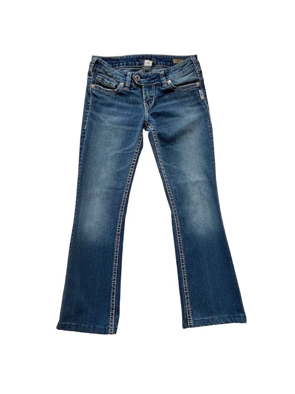 Silver Jeans Womens Tuesday Bootcut blue Denim Jeans Size 26 stretchy Cotton